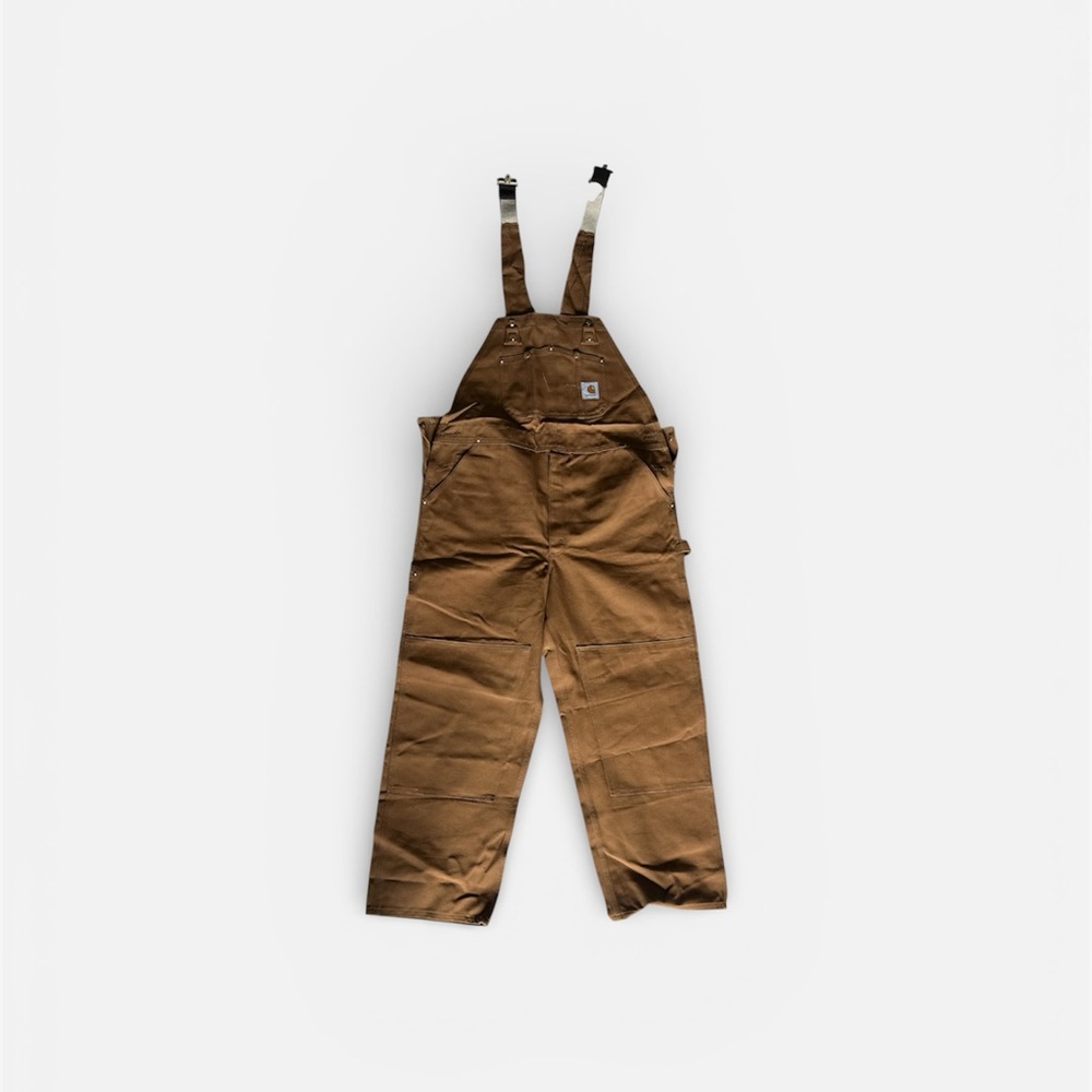Brand New Carhartt Men's Tan Bib Overalls - Picture 2 of 3
